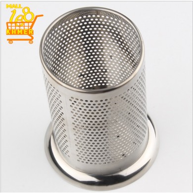 Round hole steel chopsticks holder 16x10 cm 